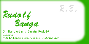 rudolf banga business card